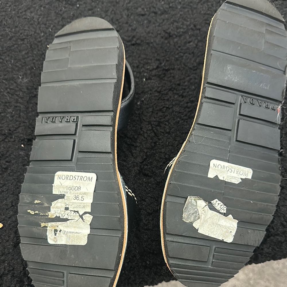 Prada Black Leather Sandals - Picture 3 of 5